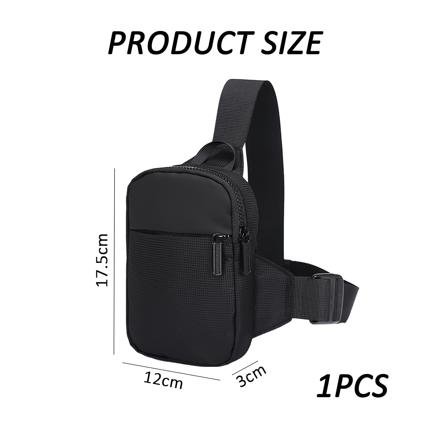 KRYMSON 1 bolso de hombro deportivo, bolso bandolera impermeable, bolso bandolera pequeño, bolso de pecho simple y de moda, adecuado para el senderismo diario, ciclismo y ejercicios deportivos