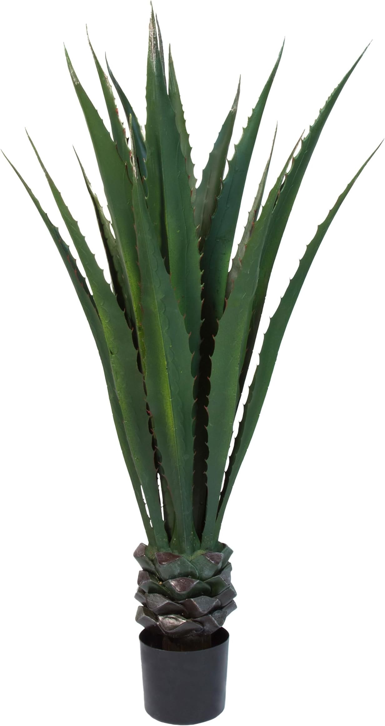 Pure Garden Giant Agave Fake Plant - 52-Inch Faux Succulent Modern Home Decor - Blends with Southwestern Style House Plants and Includes 7-Inch Pot
