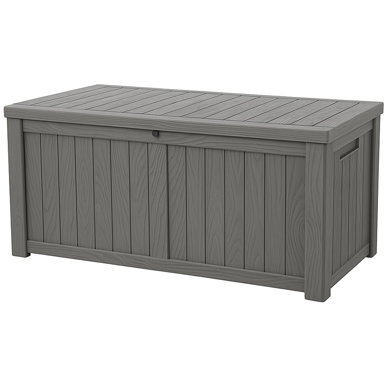 Homeology TUNGSTEN 450 Litre 119 Gallon Waterproof Extra Large Lockable Easy-Open Garden Storage Box in Greige