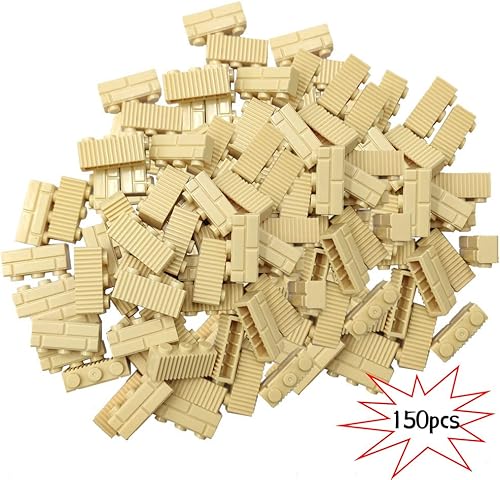 Miniatura 2 de Ladrillos de perfil de mampostería a granel de color caqui DIY bloque de construcción de juguete para piezas de pared y piezas compatibles con la