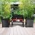 Tangkula Patio Wicker Conversation Furniture Set, Patiojoy Sofa & Table Set w/4 Seats, Outdoor Rattan Sofa Set for Balcony Backyard, Wicker Chair Set with Tempered Glass Coffee Table (1, Red)