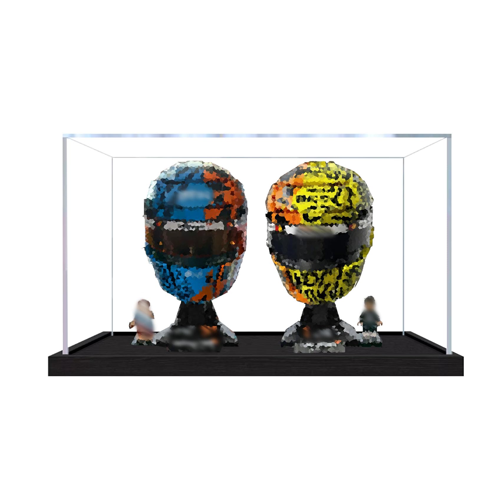 Acrylic Display Case for Le-go 43017/43023 Helmet Model, Dustproof Display Box (display box only) (StyleA 3mm)