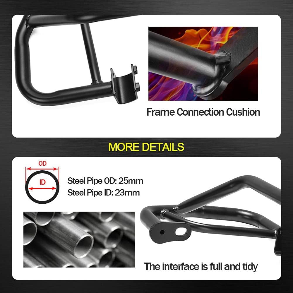 Black Highway Bars for CMX500 Rebel 17-24, Motorcycle Steel Engine Guard Bumper Crash Bar Frame Falling Protector for H-onda Rebel CMX 500 Rebel500 2017 2018 2019 2020 2021 2022 2023 2024