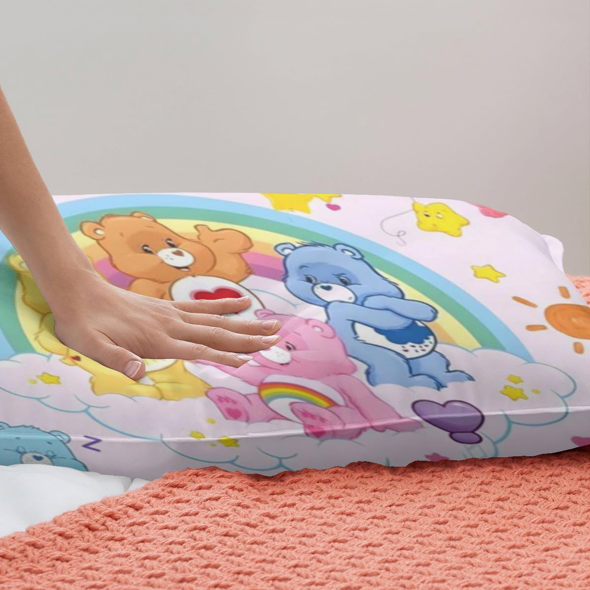 ケアベア　布団セット　care bear Amazon｜ケアベア 寝具カバーセット 布団カバーセット 布団カバー 3点