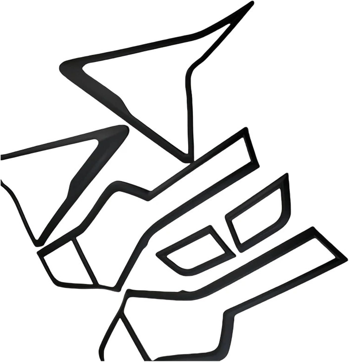 Car Stickers Chrome Silver Matte Black Tail Lamp Cover Compatible With Mitsubishi Pajero Sport 2014 2015 2016 2017 2018 2019 2020(Matte Black)