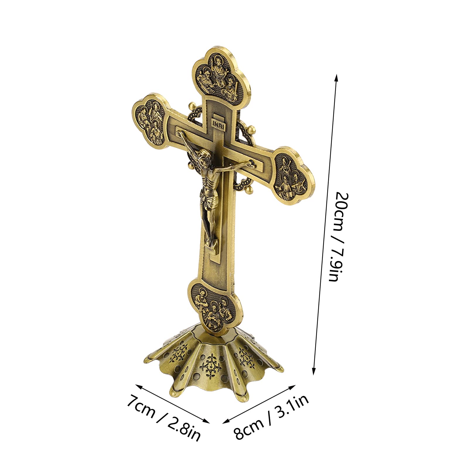 RELY+ Croce Da Parete Grande In Metallo – 35,5x25,4 Cm, Finitura Opaca Nera, Decorazione Religiosa Artigianale