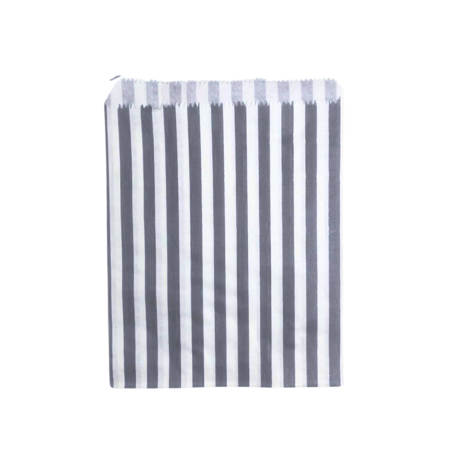 Completeshopfittings Grey Pick N Mix Sweet Candy Striped Paper Treat Bags - 7X9" Pack Of 300