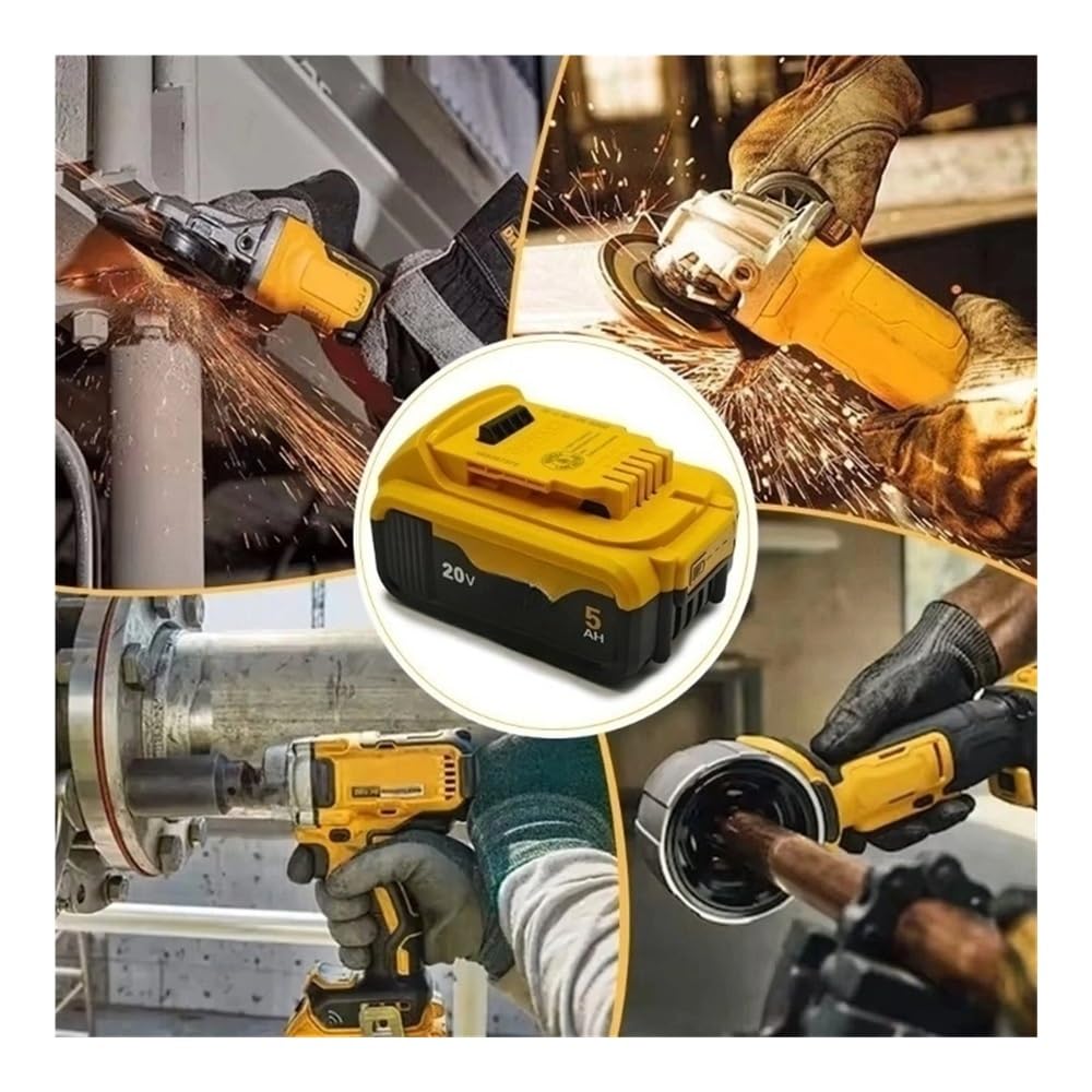 Compatible con DeWalt DCB205 20V MAX XR 5Ah batería de Iones de Litio Recargable de Repuesto Kit de Herramientas eléctricas inalámbricas