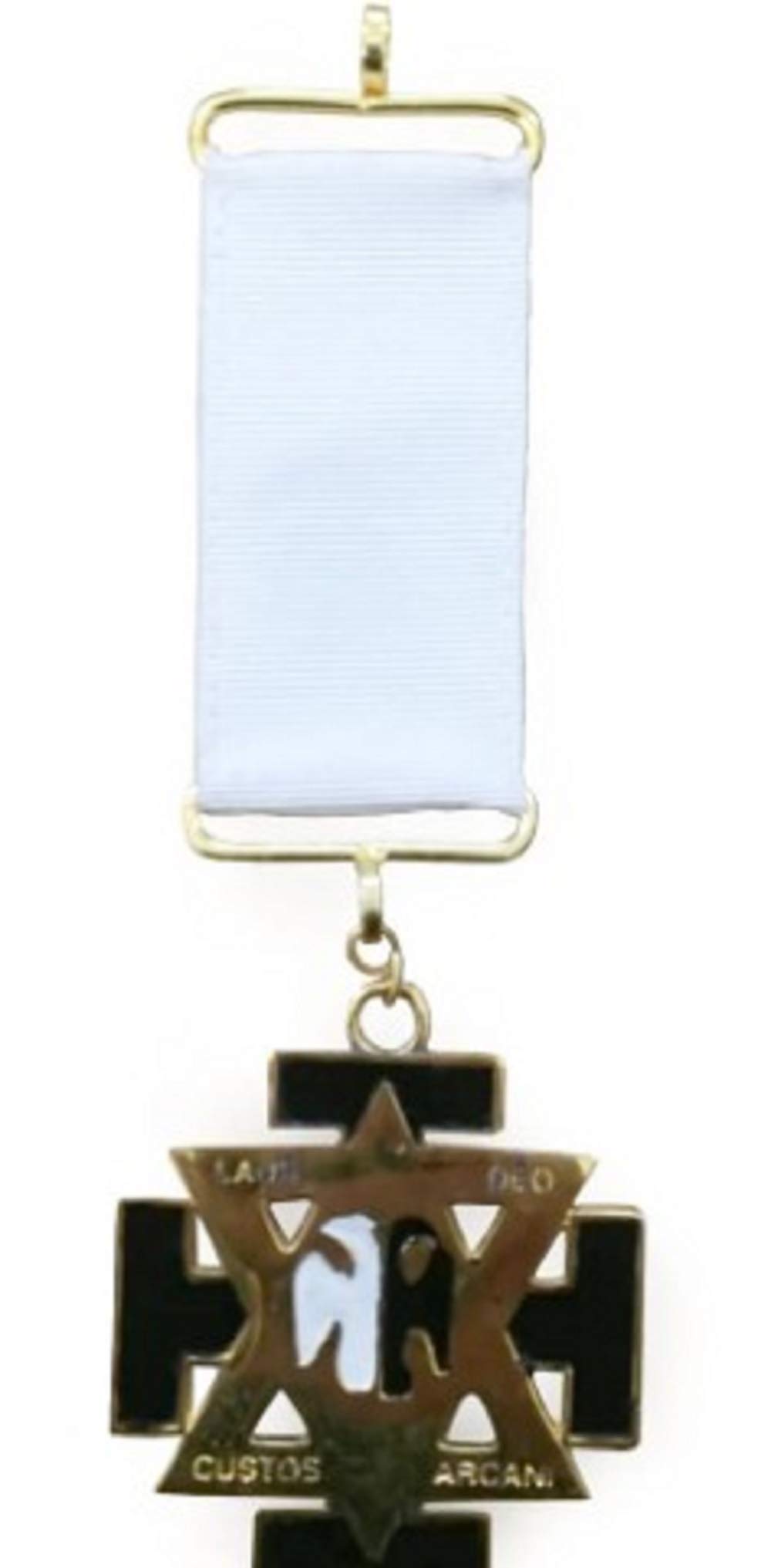 Scottish Rite Commander in Chief Officer Masonic Jewel - Wings Down, White Ribbon | Masonic regalia Jewels | Past master mason jewel | Masonic jewel gifts | Freemason Jewels