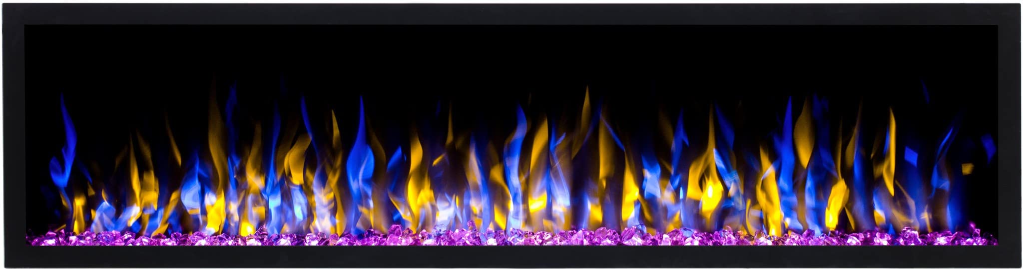 Caminetto elettrico a LED Pride s165 AFLAMO senza funzione di riscaldamento (165x42x13cm)