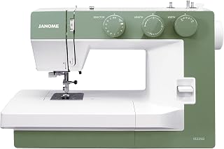 Janome 1522SG 기계식 재봉틀 - 초보자를 위한 미학적 소프트 그린 재봉틀, 22개의 내장 스티치, 1단계 단추 구멍, 튼튼한 금속 프레임, 쉬운 사용을 위한 내장 니들 스레더