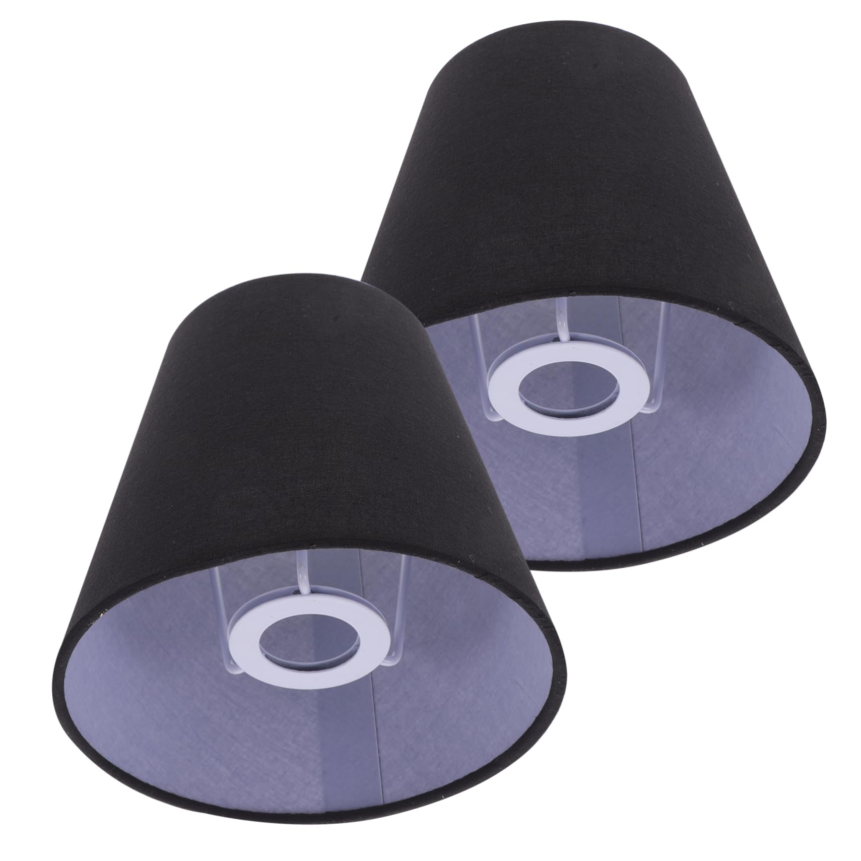 ULDIGI 2pcs Black Lampshade Cloth Lamp Covers E14 Lamp Socket Simple Installation and Easy to Replace Suitable and Stylish Home Lighting Accessories