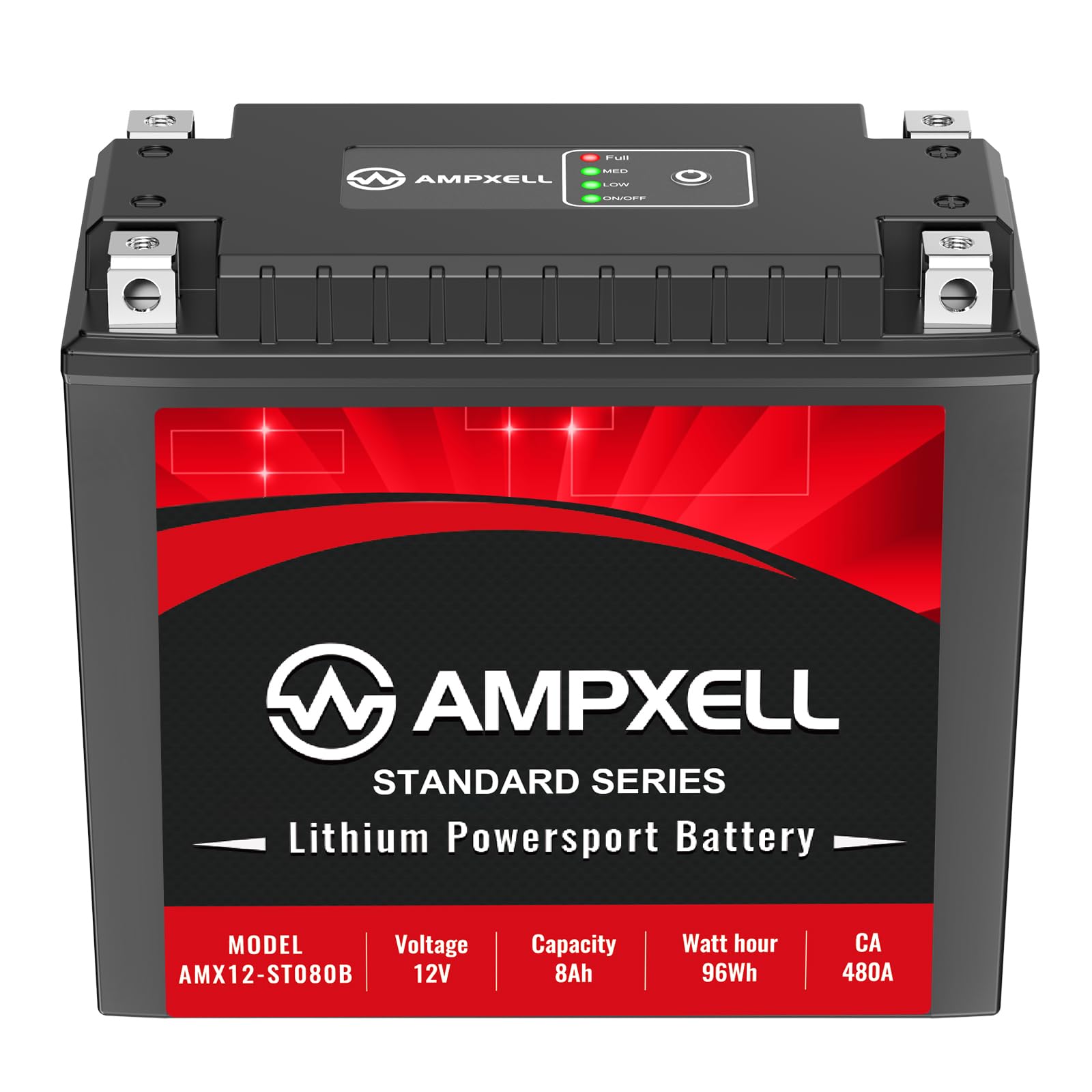 YTX14-BS Lithium Powersports Battery 12V 8AH 480A Motorcycle Battery with Smart BMS,Replacement ATV, UTV, Motorcycle, Scooter, Snowmobile, 4 Wheeler, Lawn Mower,and 12V Generator etc