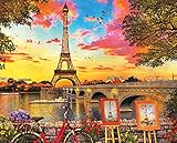 Springbok Puzzles - Paris Sunset - 1000 Piece Jigsaw Puzzle - Large 30 Inches by 24 Inches Puzzle - Made in USA - Unique Cut Interlocking Pieces