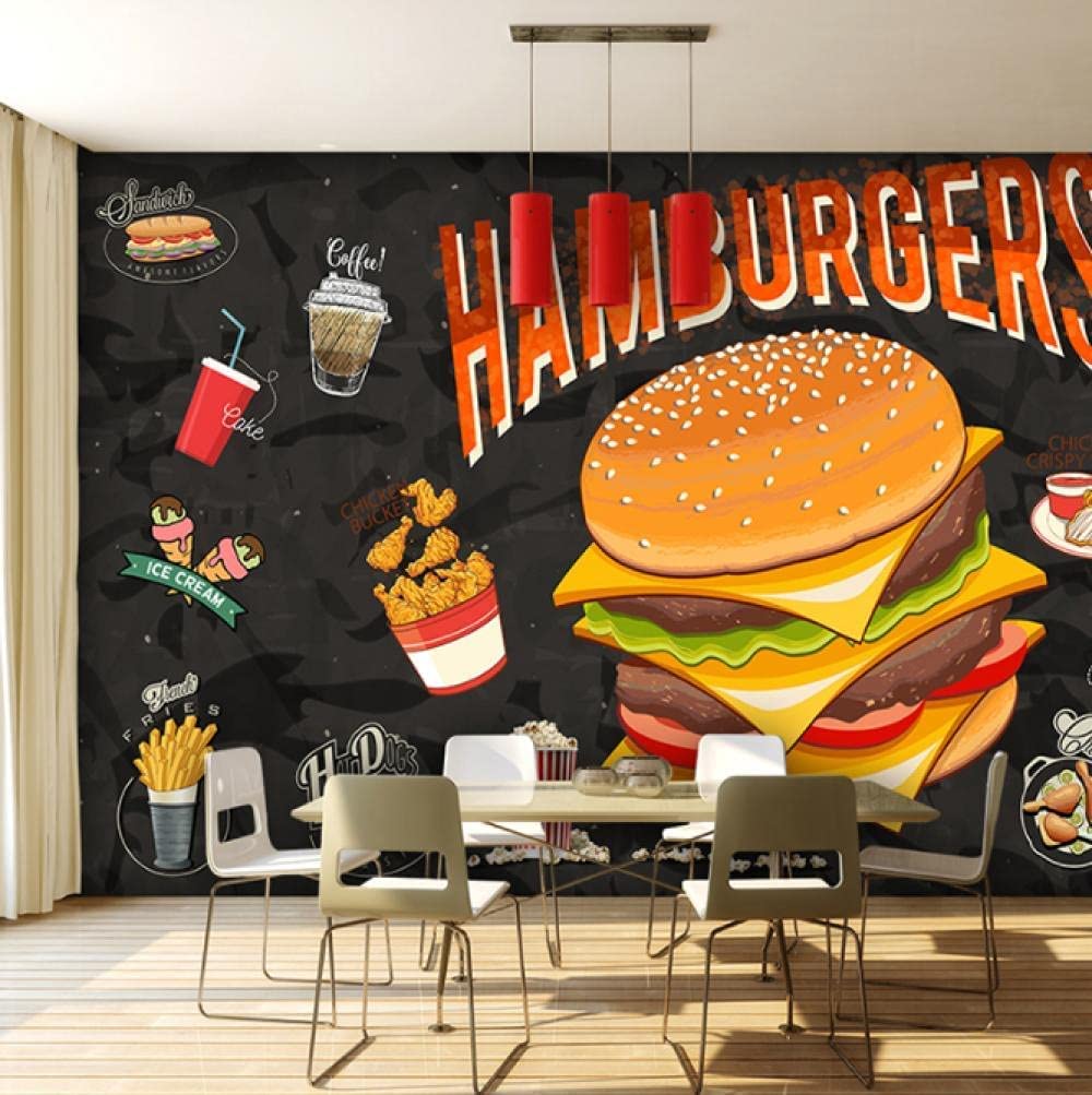 3D Restaurant Burger I2792 Window Stickers Vinyl Wallpaper Wall Murals