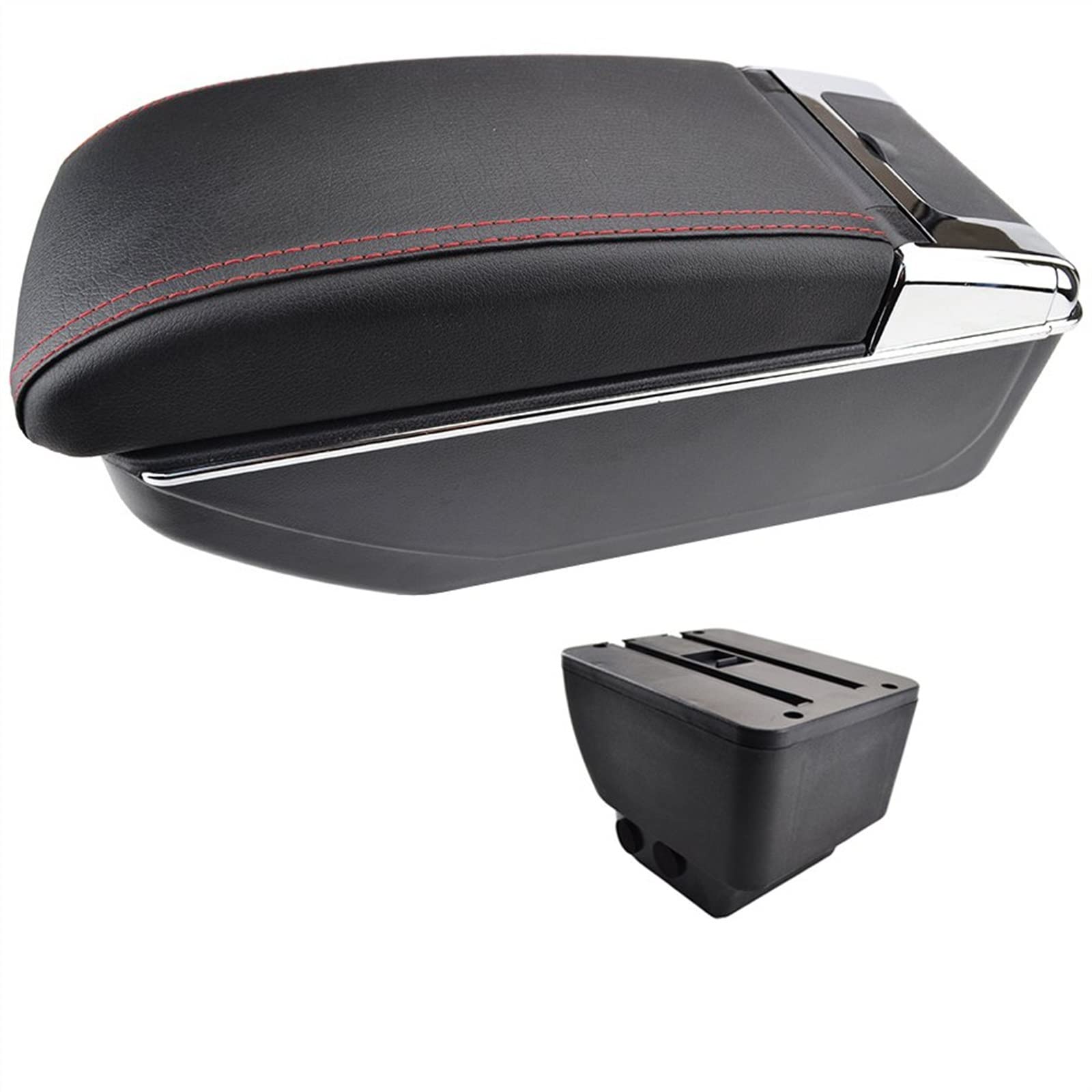 Repose-bras Central Pour Mazda 2 (2007-2014) - Style Carbone, Avec Ports USB Et Rangements - Confort Conducteur