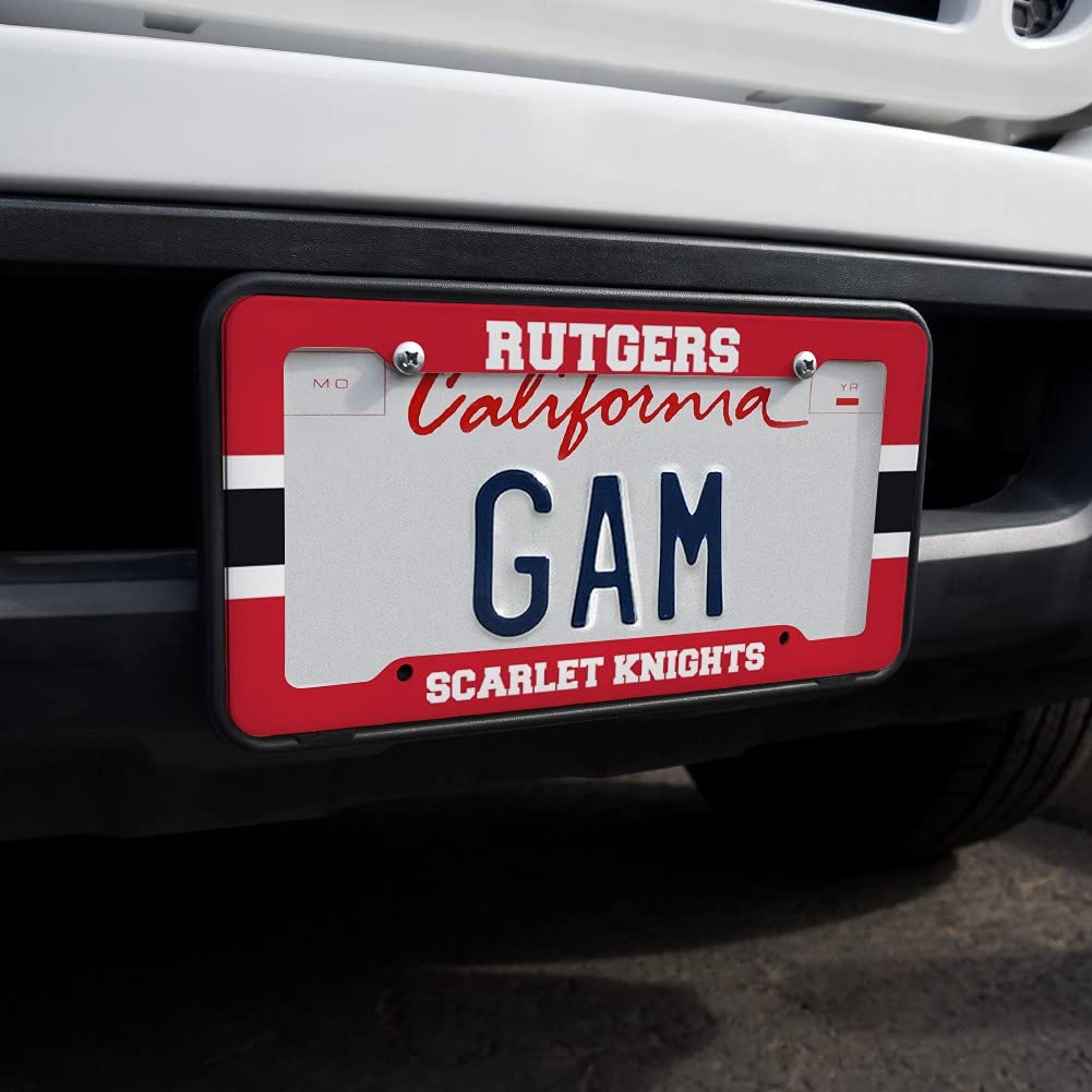 GRAPHICS & MORE Rutgers Scarlet Knights Stripes License Plate Tag Frame
