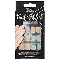Vista 9 de Ardell Nail Addict - Kit de uñas artificiales a presión, puntas francesas clásicas, uñas postizas acrílicas reutilizables, 24 uñas