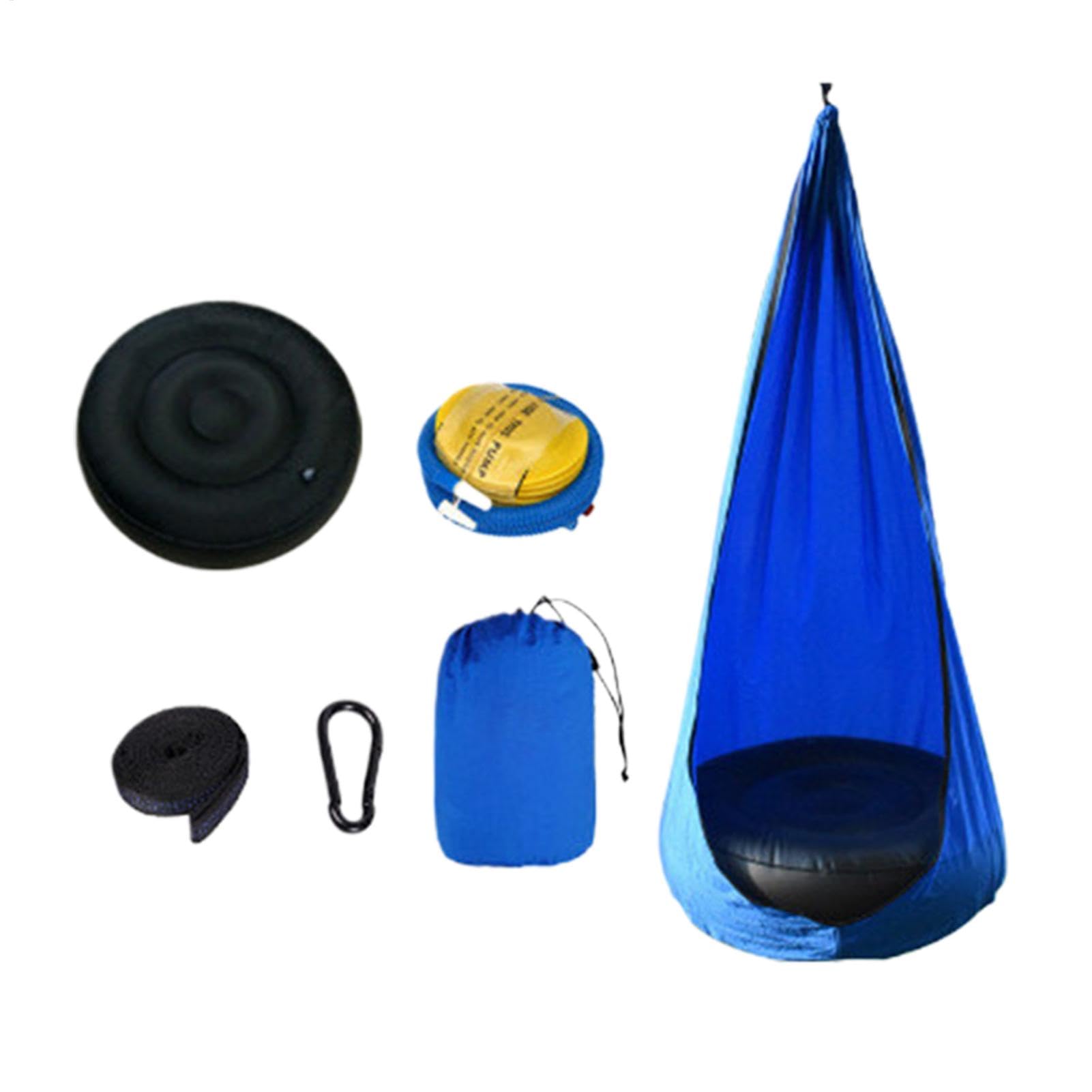 Huśtawka dla dzieci, sensoryczny fotel hamakowy, huśtawka dla dzieci, obracana o 360 stopni, łatwa instalacja i przechowywanie, 140 x 70 cm, do relaksu wewnątrz i na zewnątrz, metoda leczenia