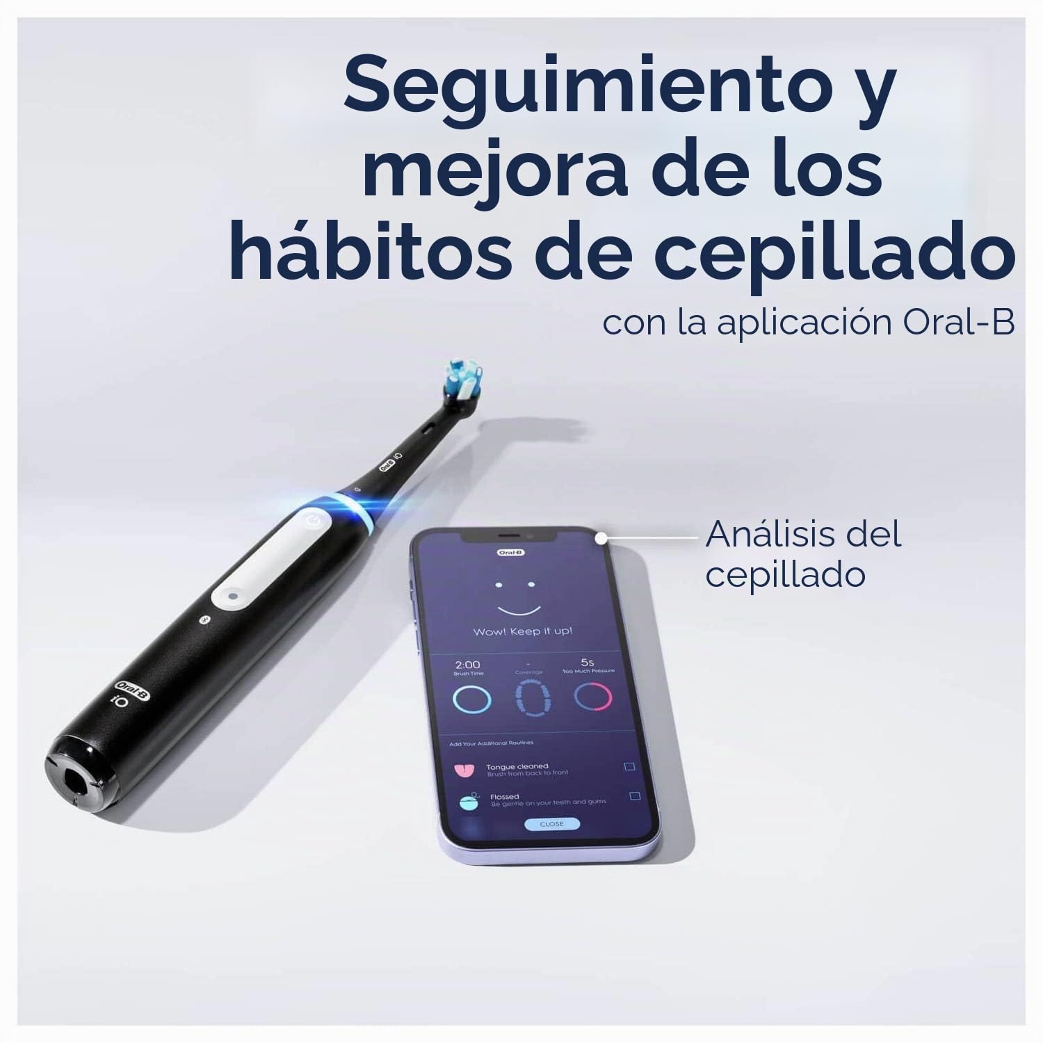 Oral-B iO Series 4 - Cepillo de dientes eléctrico, 4 modos de cepillado para cuidado dental, estuche de viaje, negro mate, ganador de la prueba Stiftung Warentest (12/2023)