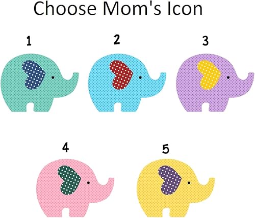 Miniatura 2 de Personalized Square Pillow for Mom from Baby Boy Girl Unique Baby Gifts Elephant Mom and Baby Love Cute Kid Custom Name Double Sided Sofa Couch