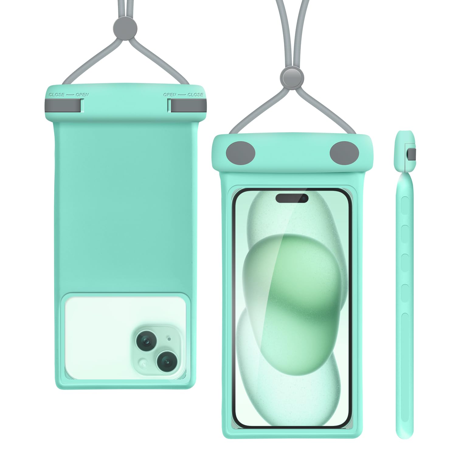 wellhouse Waterproof Phone Pouch, Waterproof Phone Case for iPhone 16 15 14 13 Pro Max XS Samsung, IPX8 3D Cellphone Dry Bag Beach Essentials - Duke