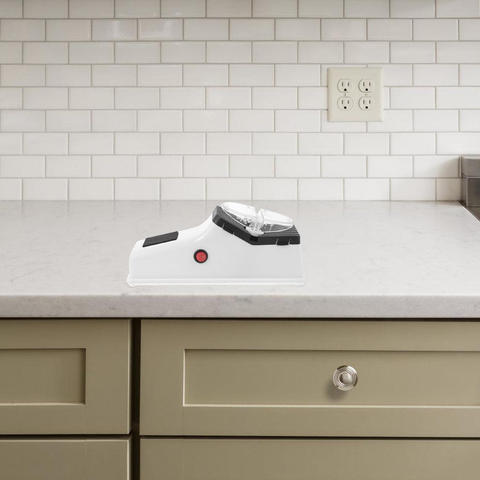 Afilador de Tijeras y Cuchillos Rápido y Portátil Eléctrico USB Diseño en Pp y Afilado para Cocina para Uso Doméstico