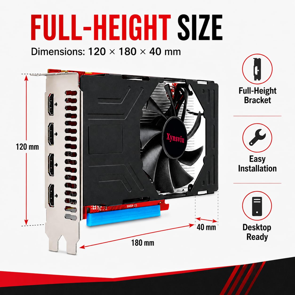 Amazon | Xynsviu Radeon RX560 4Gグラフィックスカード、HDMI 4