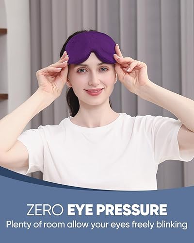 Miniatura 5 de Máscara de ojos para dormir para hombres y mujeres, paquete de 2 antifaz contorneada 3D para dormir y vendar los ojos, máscara de sueño nocturna