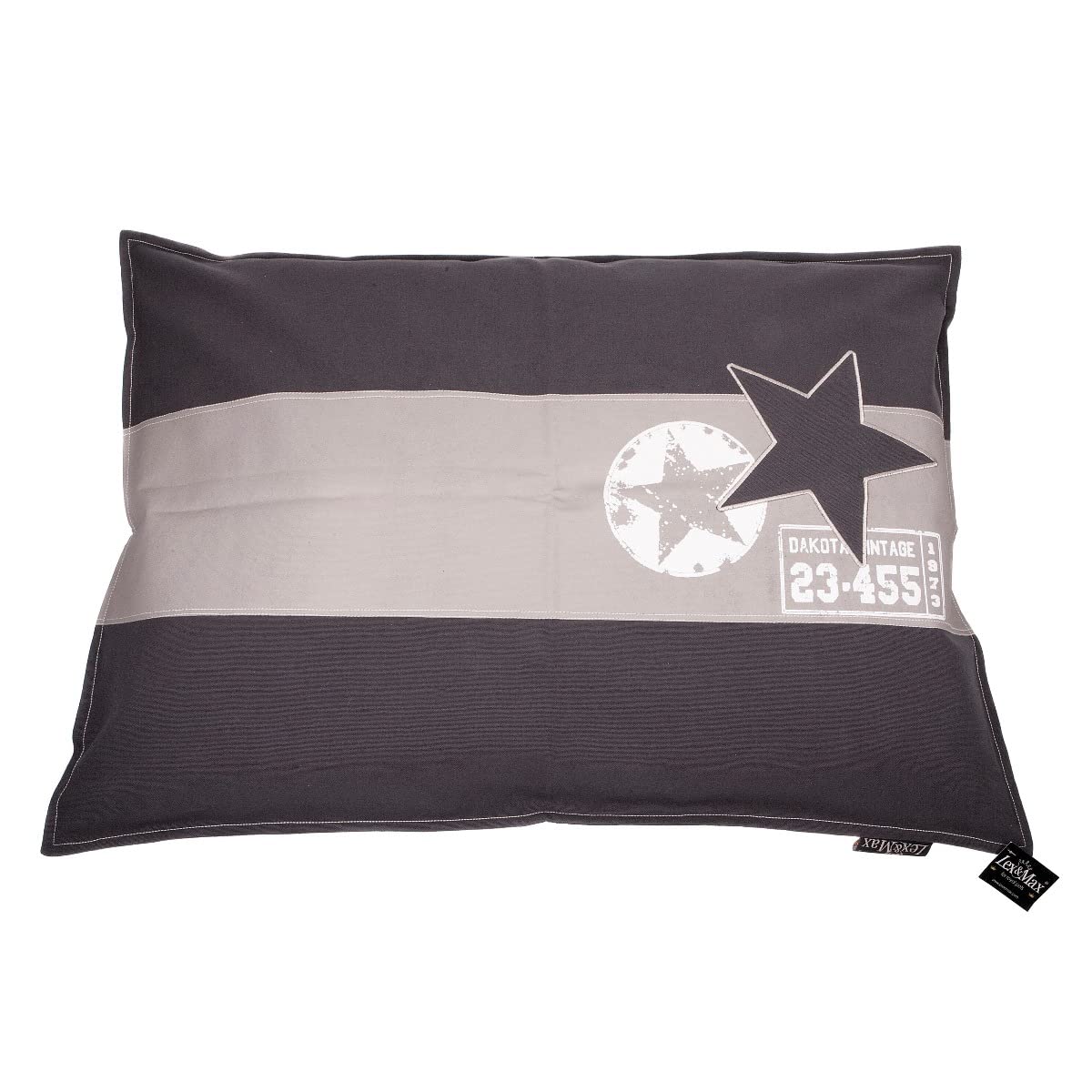 Cama Lex & Max Estrella rectangular gris de 100 x 70 cm para el descanso de mascotas