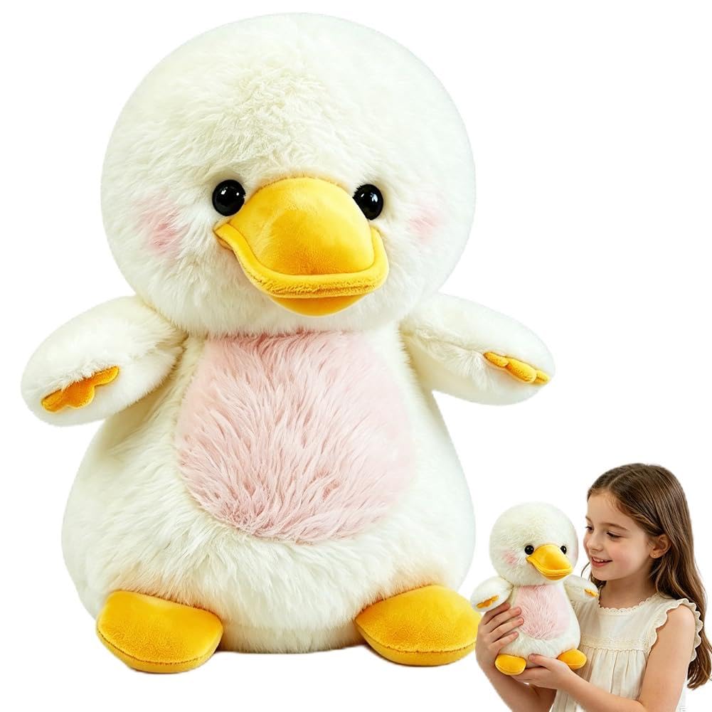 Mifklmv White Soft Duck Plush Toy, 25Cm Duck Teddy, Cute Ducks Soft Plush Animal Doll, Warm Plush Gifts For Kids Birthday, Christmas, Valentine's Day, Children's Day, New Year