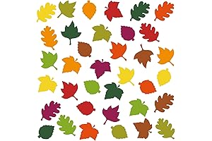 Geyee 108 Pcs Leaf Cutouts - Natural Autumn Leaves Decor for DIY...