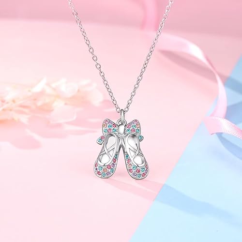 Miniatura 3 de ORISPRE Ballerina Necklace Gifts for Girls, Dance Recital Gifts for Girl Birthday Graduation Christmas Gifts, Jewelry for Girls