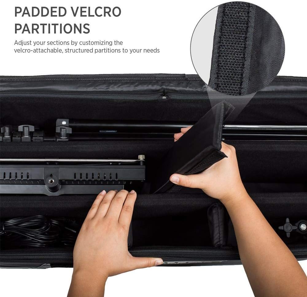 Flash Deals - 80% OFF Fovitec Classic Photo Studio Lighting Gear Roller Bag, 32x11x11 with Handle, Carry Straps, Adjustable Compartments & Reinforced Padding for Travel, Video & Photography Equipment, & Accessories Black Friday Sale 2022 Fovitec Classic Photo Studio Lighting Gear Roller Bag, 32x11x11 with Handle, Carry Straps, Adjustable Compartments & Reinforced Padding for Travel, Video & Photography Equipment, & Accessories