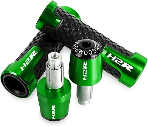 Miniatura 13 de for Kawasaki H2R H2 R 2015 2016 2017 2018 2019 2020 Handle Bar Handlebar Grip End Cover Cap Hand Grips B-GRAY