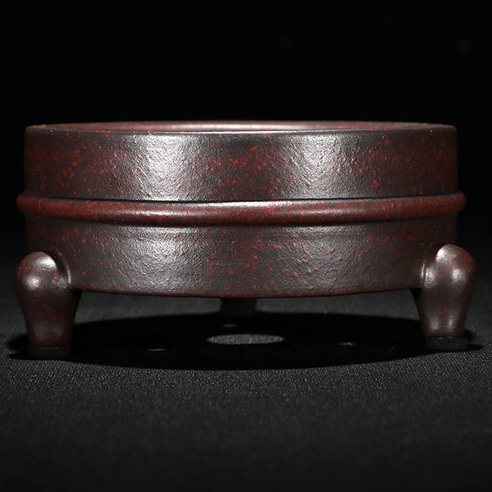 SLSKO Bonsai Pot,4.5inch Handmade Purple Sand Flowerpot Succulent Plant Flowerpot Bonsai Pot Decorate