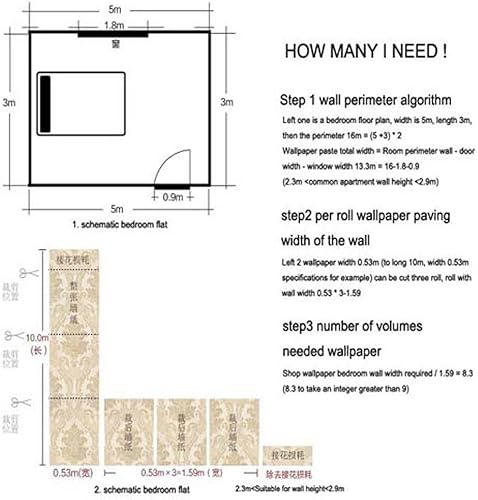 Miniatura 6 de QIHANG rollo de papel tapiz de lujo, de mosaicos dorados, moderno, para decorar techos