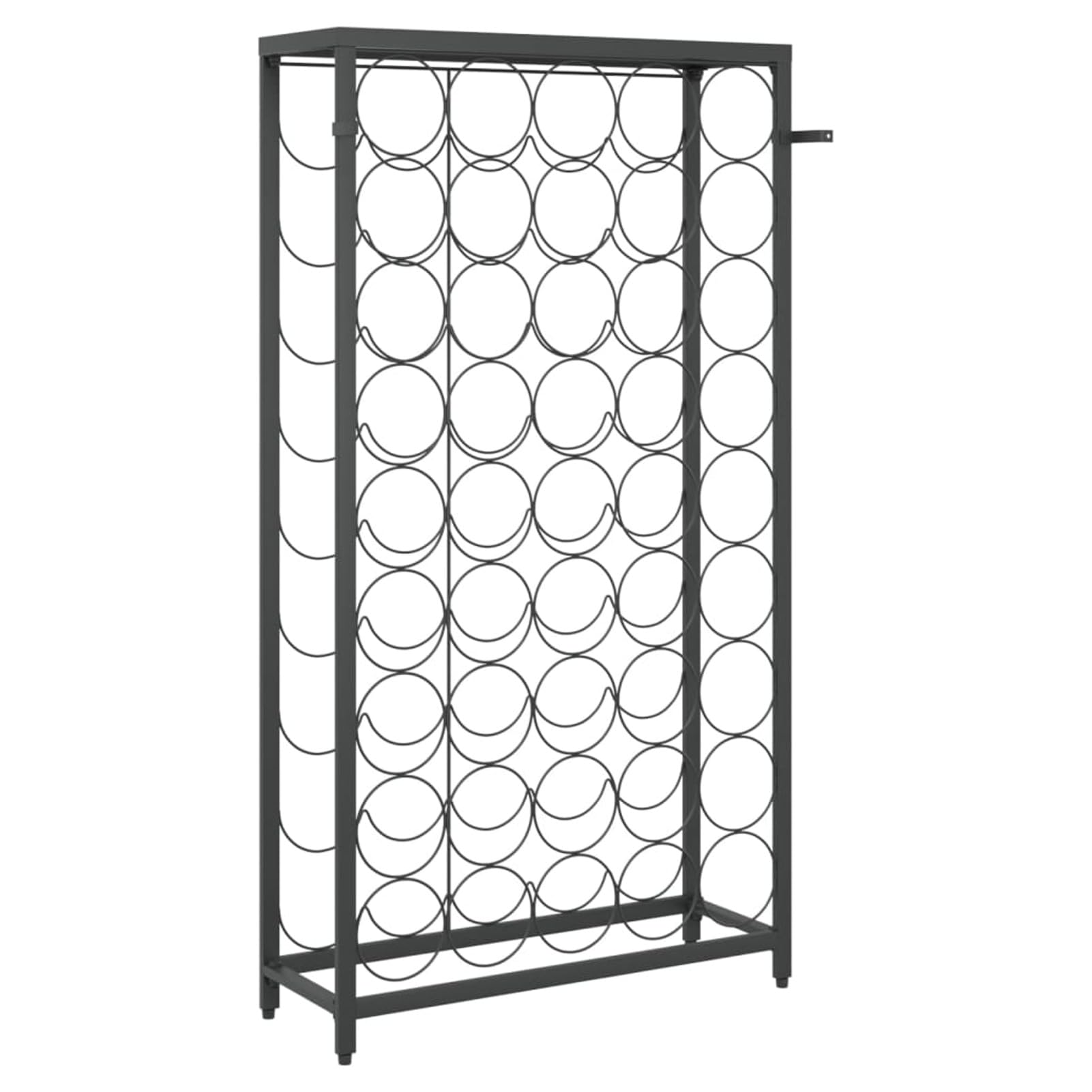 Tidyard Casier à Bouteilles de 45 Bouteilles Noir 54x18x100cm Fer forgé, Casier à Vin Range Bouteilles, Porte Étagère à Bouteille pour Cuisine, Bar, Salon, Bistro, Cave à Vin