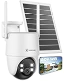 COCOCAM 24/7 Recording AOV WiFi Security Camera Outdoor Wireless with 10000mAh Battery 8W Solar Panel, 2K PTZ, 30 Meters Night Vision, AI Detection, AI Tracking, Two-Way Audio