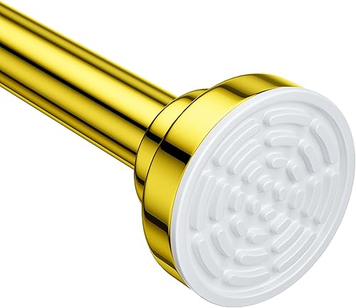 Miniatura 12 de Ausemku Barra para cortina de ducha, acero inoxidable, 66 - 193 cm, antideslizante, con tensión de resorte, no necesita agujeros, para baño y