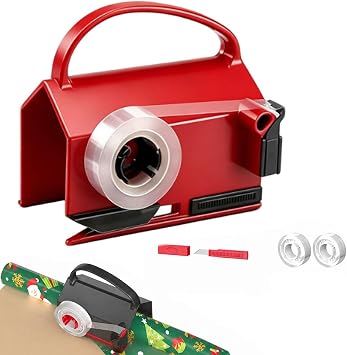 Wrapping Paper Cutter & Tape Dispenser Dual Use,Gift Wrap Cutter Tool