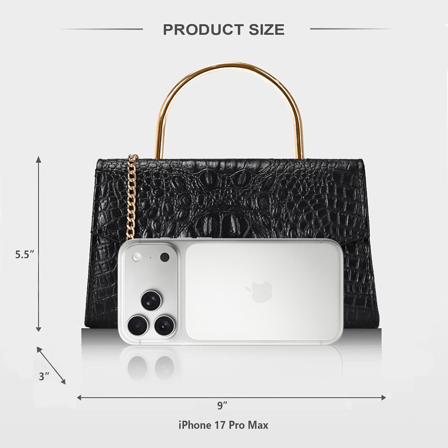 Top Handle Evening Bag for Women Vegan Leather Envelope Clutch Purse Handbag Formal Wedding Prom Party - Image 4