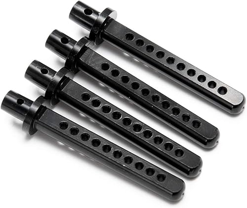 4PCS Aluminum Body Post Mounts for 110 RC Crawler Axial SCX10 (Black)