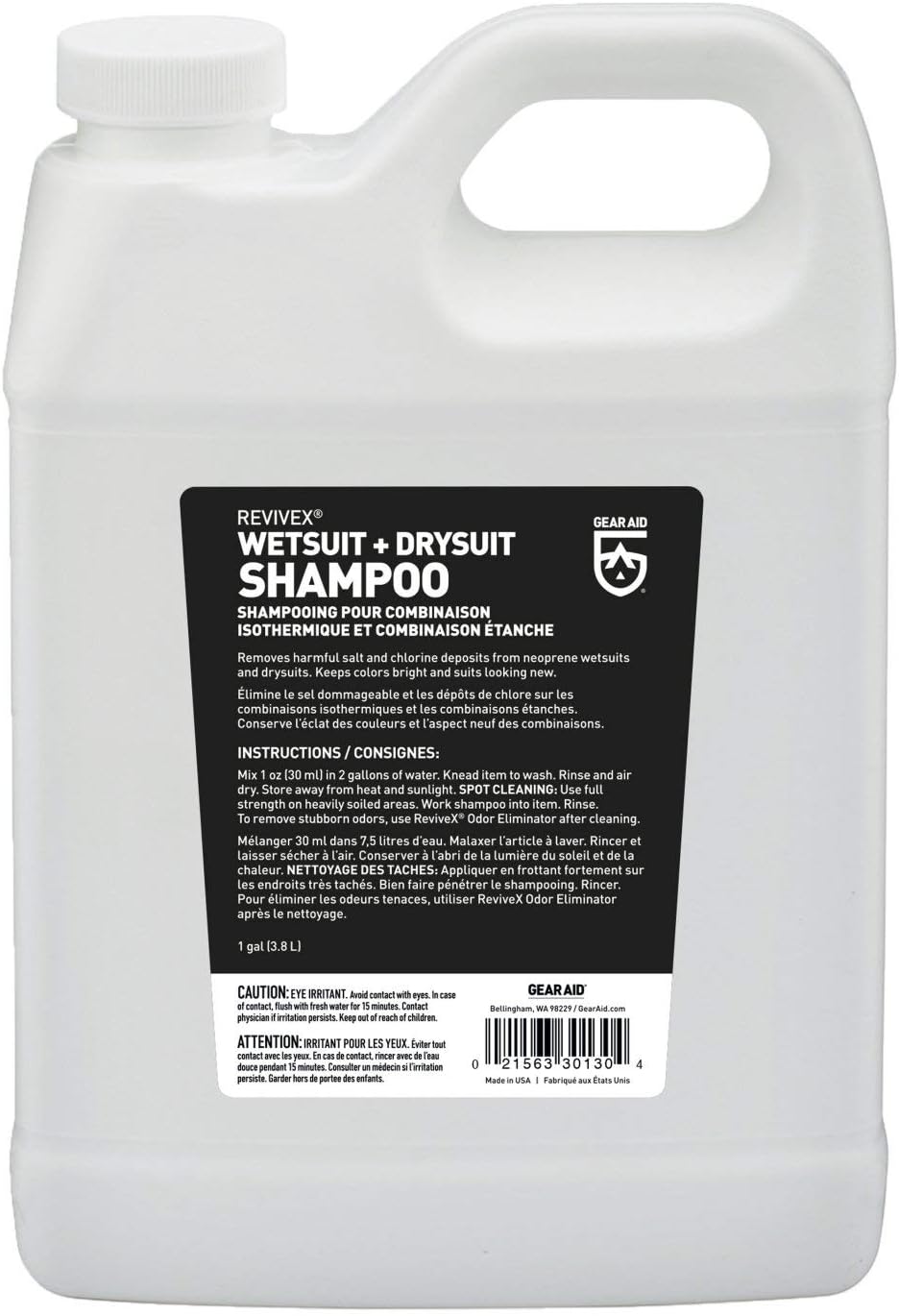 Gear Aid Revivex Wetsuit and Drysuit Shampoo Conditioner for Neoprene 1 Gallon