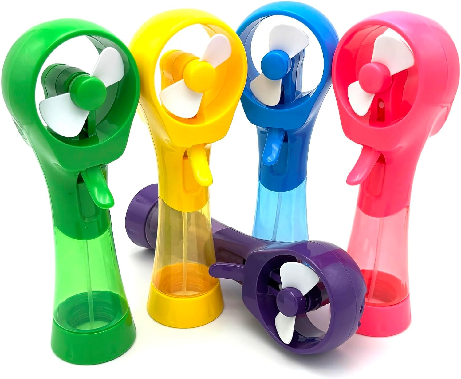 Outdoor Personal Water Misting Fan Handheld Battery Operated Cooling Fans Portable Mist Spray Fan for Sports Travel Beach (Pink)