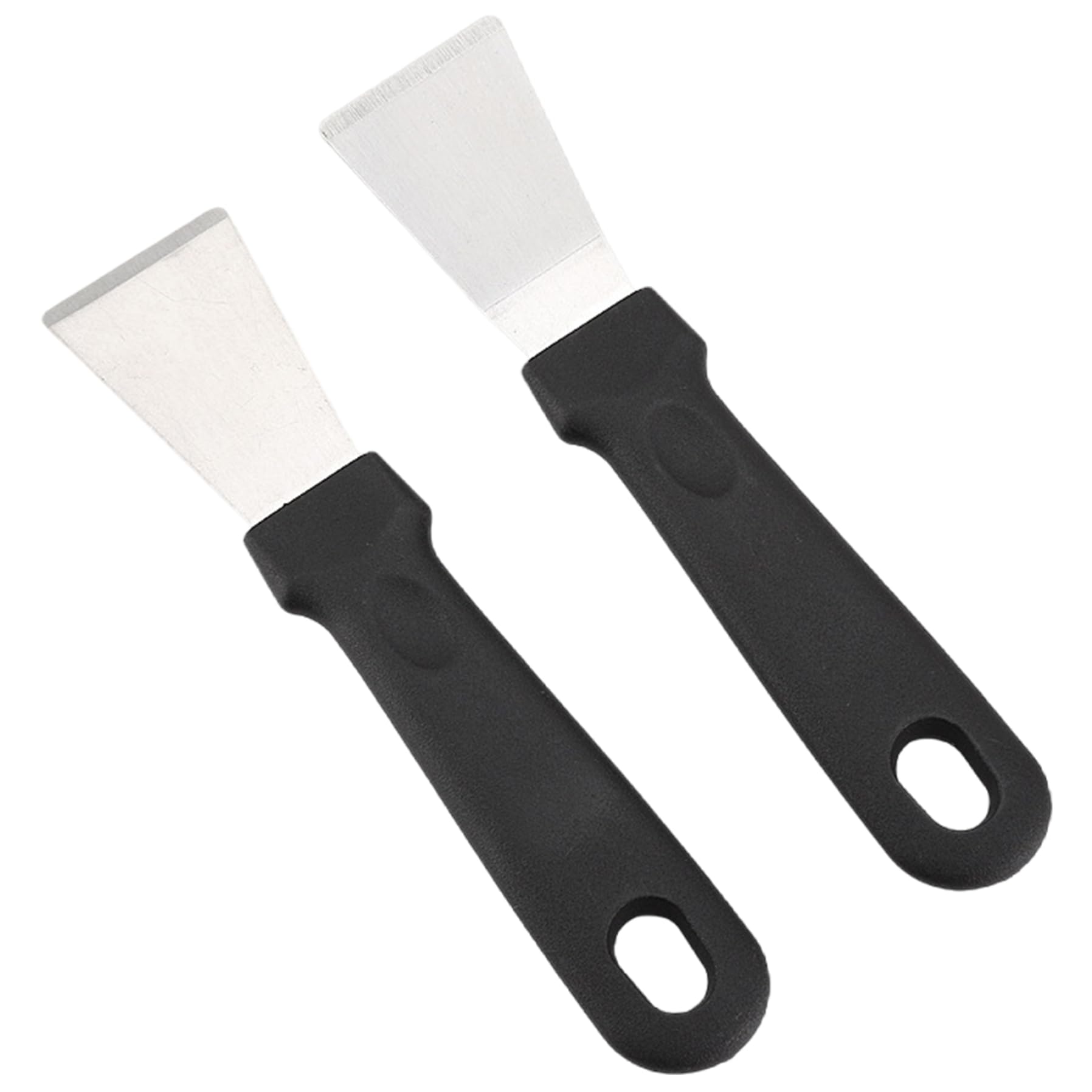 Scraper for Cleaning 2PCS Stainless Steel Scrapers with Handle Easy to Clean Kitchen Oven Scraper for Gas Stove Glass Stovetop Refrigerator