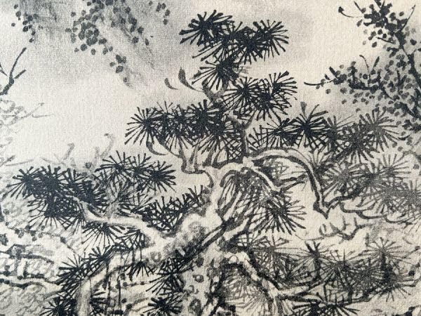 掛け軸　林雲鳳　水墨画　山水　時代物　古道具　茶道具　年代物 掛け軸 林雲鳳 水墨画 山水 時代物 古道具 茶道具 年代物