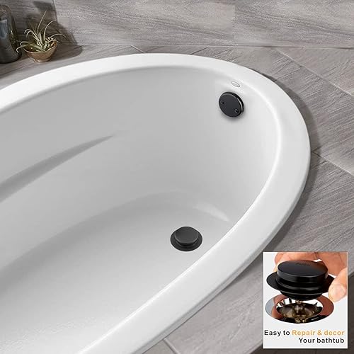 Vista 22 de Artiwell Tapón universal de drenaje de baño con punta de punta, tapón de drenaje de bañera, reemplaza los desagües de elevación y giro, punta