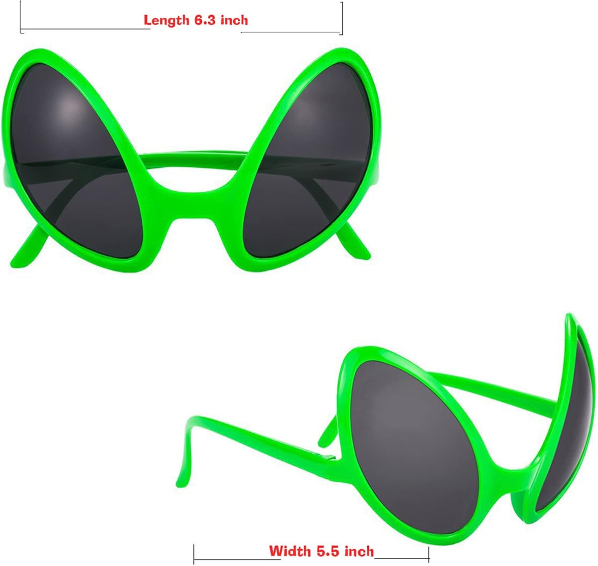 Novelty Alien Glasses for Adult Halloween Party Accessories, Alien Costume Accessories Eyeglasses,St. Patrick's Day Eyewear Outfit