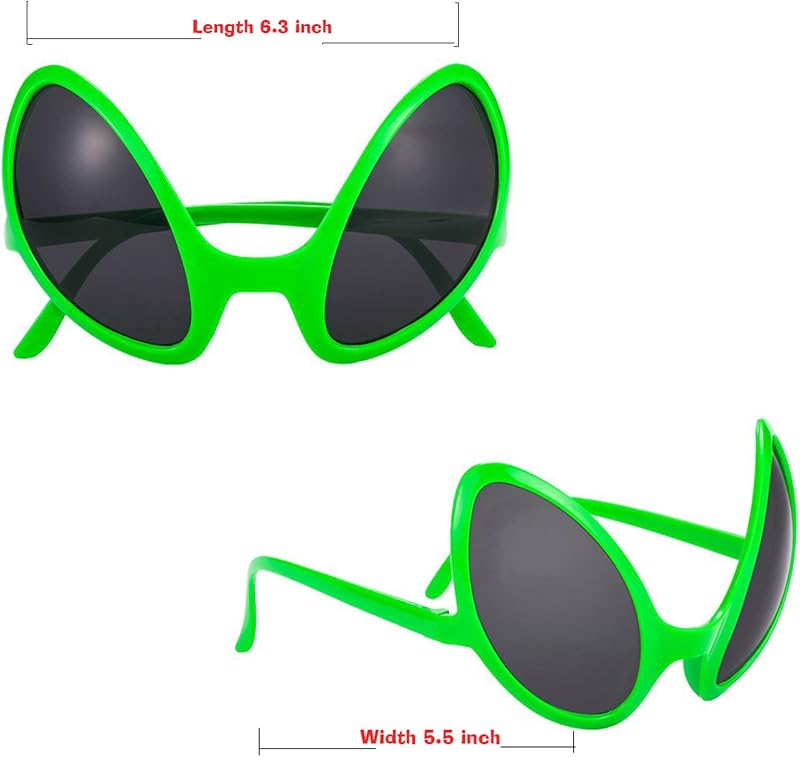 Novelty Alien Glasses for Adult Halloween Party Accessories, Alien Costume Accessories Eyeglasses,St. Patrick's Day Eyewear Outfit